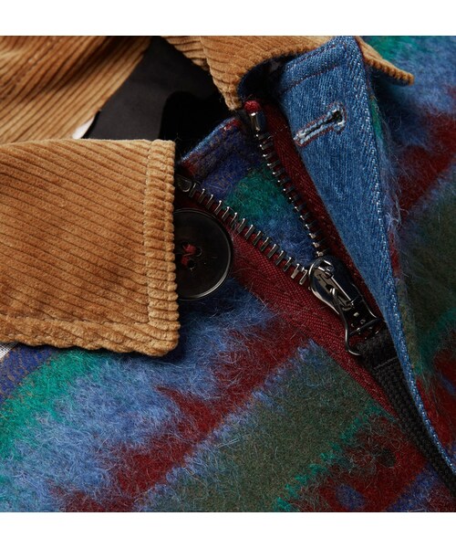 VALENTINO（ヴァレンティノ）の「Valentino Shearling, Corduroy and Denim-Trimmed Wool-Blend Jacket（ジャケット/アウター・メンズ・Red・IT48/IT50/IT52）」の5枚目の写真