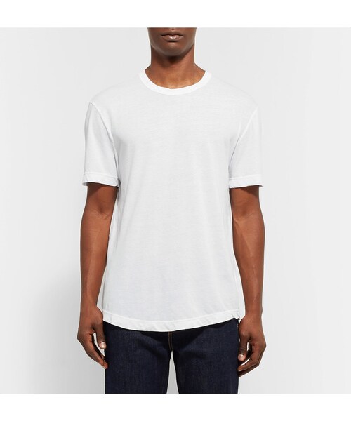 JAMES PERSE（ジェームスパース）の「James Perse Cotton-Jersey T-Shirt（Tシャツ/カットソー・メンズ・White・1/2/3/4/5）」の3枚目の写真