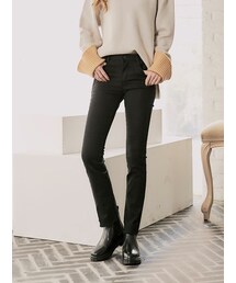 KORMARCH | 裏起毛カットオフブーツカットパンツ(その他パンツ)