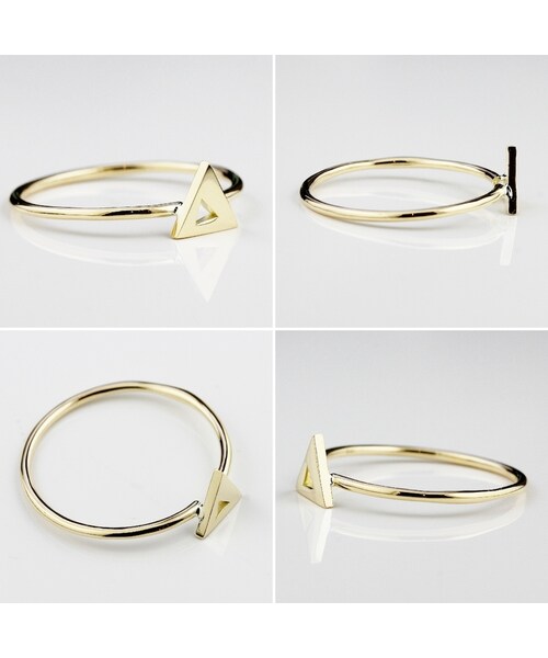 les desseins de DIEU（レデッサンドゥデュー）の「レデッサンドゥデュー 452 トライアングル リング（リング・レディース・ゴールド・5.5号〜13号）」の2枚目の写真