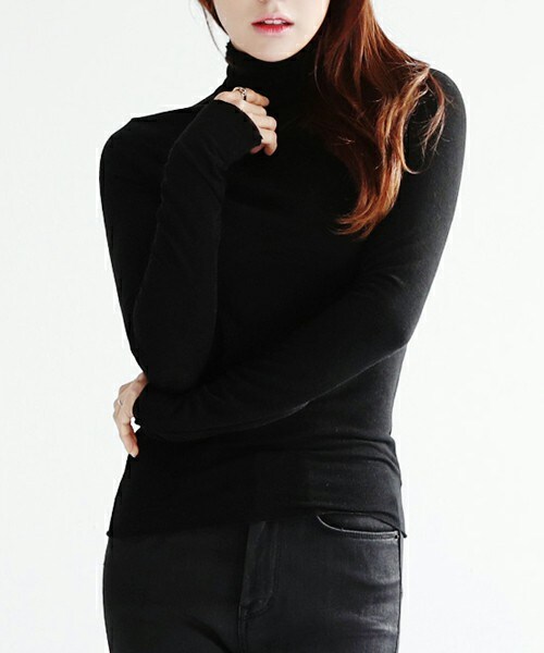 DHOLIC（ディーホリック）の「5COLORSタートルネックスリムフィットTシャツ（Tシャツ/カットソー・レディース・FREE）」の3枚目の写真