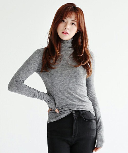 DHOLIC（ディーホリック）の「5COLORSタートルネックスリムフィットTシャツ（Tシャツ/カットソー・レディース・FREE）」の4枚目の写真