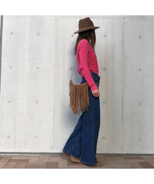 copine(コピン)の「フラワー刺繍ワイドデニムパンツ【クリックポスト対象商品】(デニムパンツ・レディース・その他)」の6枚目の写真