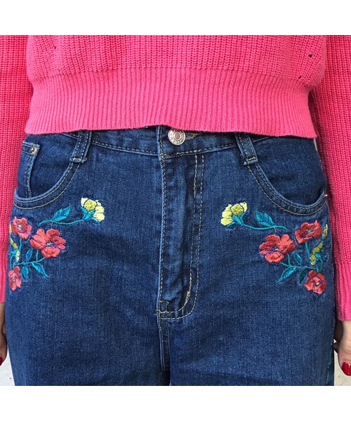 copine(コピン)の「フラワー刺繍ワイドデニムパンツ【クリックポスト対象商品】(デニムパンツ・レディース・その他)」の12枚目の写真