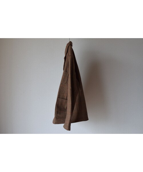 ARBRE（アルブル）の「【ラスト1着！】arbre WOOL TWEED EASY JACKET BROWN CHECK アルブル ウール ツイード イージージャケット ブラウンチェック（テーラードジャケット・メンズ・その他）」の9枚目の写真