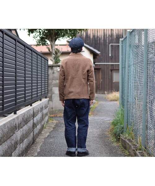 ARBRE（アルブル）の「【ラスト1着！】arbre WOOL TWEED EASY JACKET BROWN CHECK アルブル ウール ツイード イージージャケット ブラウンチェック（テーラードジャケット・メンズ・その他）」の6枚目の写真