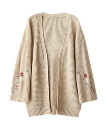 GRL | 袖刺繍入りニットガウン(その他アウター)