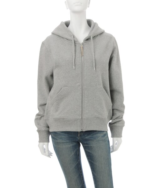 Ungrid（アングリッド）の「裏毛ジップパーカー（トップス・レディース・ライトグレー/ブラック/ブラウン・F）」の4枚目の写真