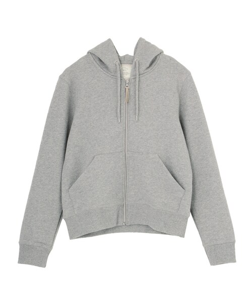 Ungrid（アングリッド）の「裏毛ジップパーカー（トップス・レディース・ライトグレー/ブラック/ブラウン・F）」の2枚目の写真