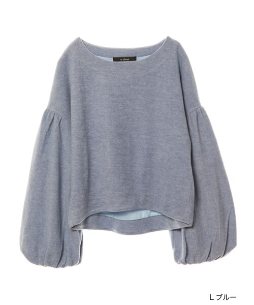 w closet(ダブルクローゼット)の「ボートネックバルーン袖プルオーバー(トップス・レディース・グレー/グレーピンク/Lブルー/Dピンク・FREE)」の3枚目の写真