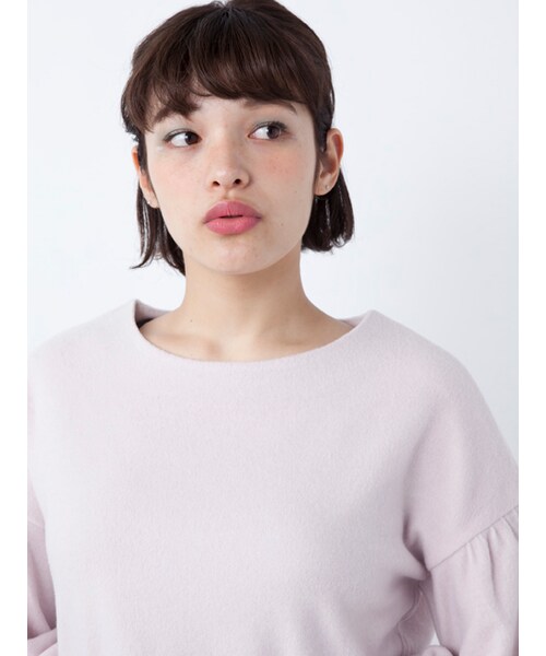 w closet(ダブルクローゼット)の「ボートネックバルーン袖プルオーバー(トップス・レディース・グレー/グレーピンク/Lブルー/Dピンク・FREE)」の8枚目の写真