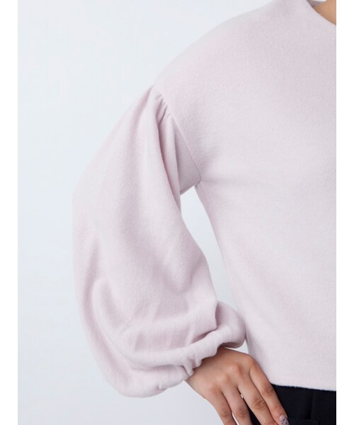 w closet(ダブルクローゼット)の「ボートネックバルーン袖プルオーバー(トップス・レディース・グレー/グレーピンク/Lブルー/Dピンク・FREE)」の9枚目の写真