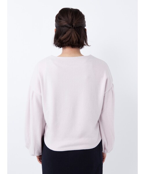 w closet(ダブルクローゼット)の「ボートネックバルーン袖プルオーバー(トップス・レディース・グレー/グレーピンク/Lブルー/Dピンク・FREE)」の7枚目の写真