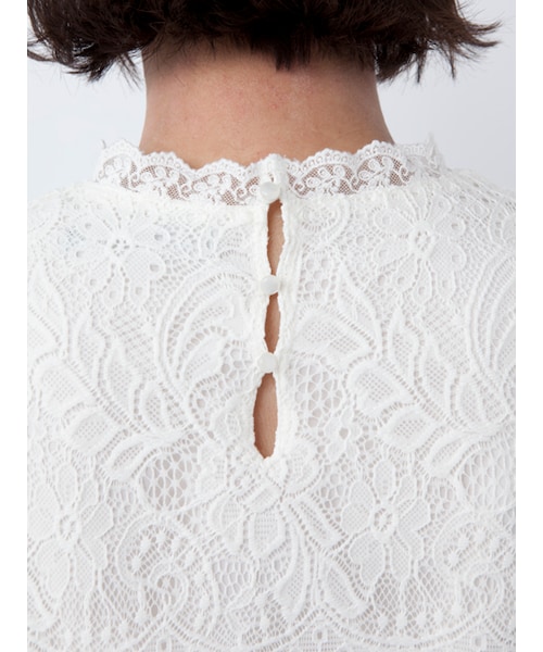 w closet(ダブルクローゼット)の「スカラップレースプルオーバー(トップス・レディース・オフホワイト/ピンク/ブラック・FREE)」の10枚目の写真