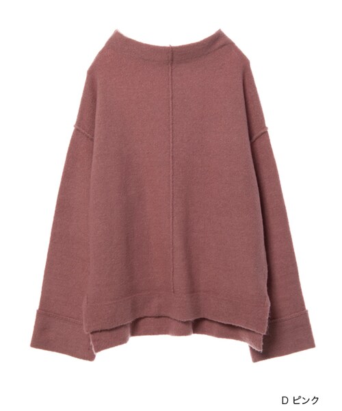 w closet(ダブルクローゼット)の「ブークレボトルネックニット(トップス・レディース・エクリュ/グレー/Dピンク・FREE)」の2枚目の写真