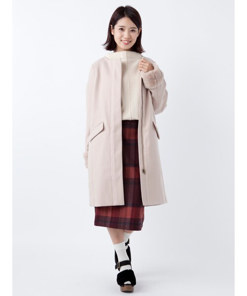 w closet(ダブルクローゼット)の「ブークレボトルネックニット(トップス・レディース・エクリュ/グレー/Dピンク・FREE)」の13枚目の写真