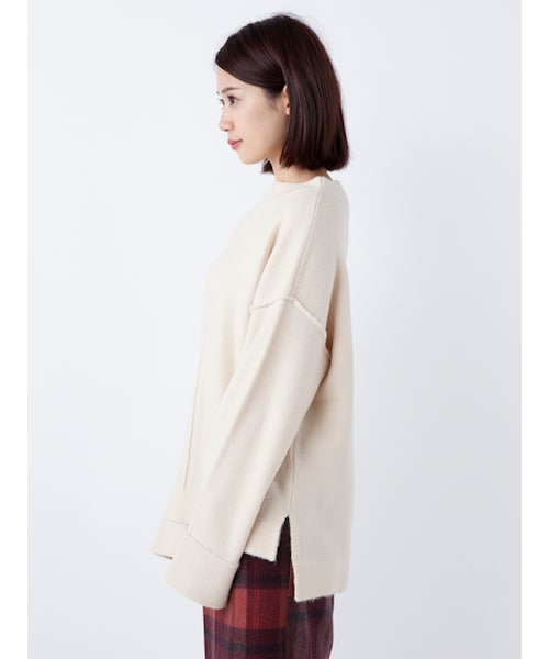 w closet(ダブルクローゼット)の「ブークレボトルネックニット(トップス・レディース・エクリュ/グレー/Dピンク・FREE)」の5枚目の写真