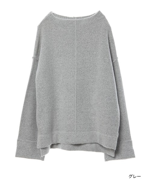 w closet(ダブルクローゼット)の「ブークレボトルネックニット(トップス・レディース・エクリュ/グレー/Dピンク・FREE)」の1枚目の写真