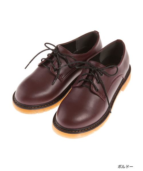 w closet(ダブルクローゼット)の「レースアップシューズ(シューズ・レディース・ブラック/ボルドー・M/L)」の2枚目の写真