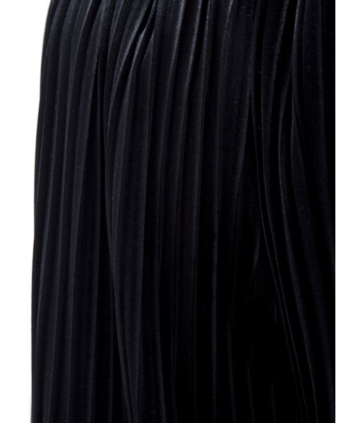 w closet（ダブルクローゼット）の「ベロアプリーツパンツ（パンツ・レディース・ピンクベージュ/Dピンク/ブラック・FREE）」の9枚目の写真