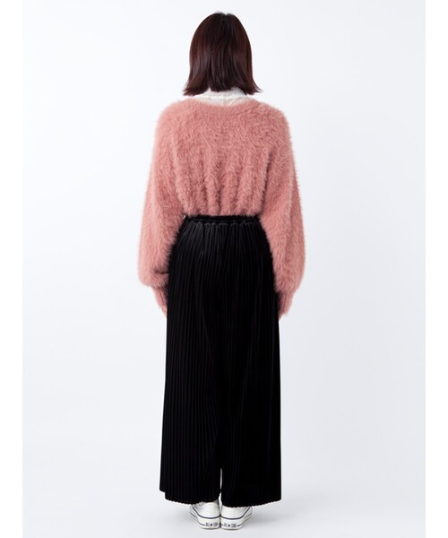 w closet（ダブルクローゼット）の「ベロアプリーツパンツ（パンツ・レディース・ピンクベージュ/Dピンク/ブラック・FREE）」の6枚目の写真