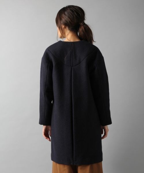 BAYFLOW（ベイフロー）の「エアウールノーカラーコート（ジャケット/アウター・グレー/カーキ/ネイビー）」の13枚目の写真