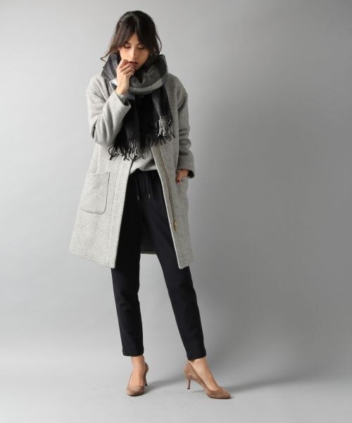 BAYFLOW（ベイフロー）の「エアウールノーカラーコート（ジャケット/アウター・グレー/カーキ/ネイビー）」の7枚目の写真