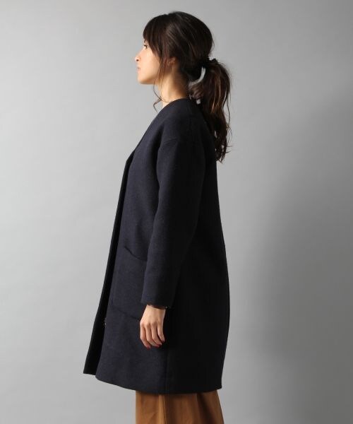 BAYFLOW（ベイフロー）の「エアウールノーカラーコート（ジャケット/アウター・グレー/カーキ/ネイビー）」の12枚目の写真