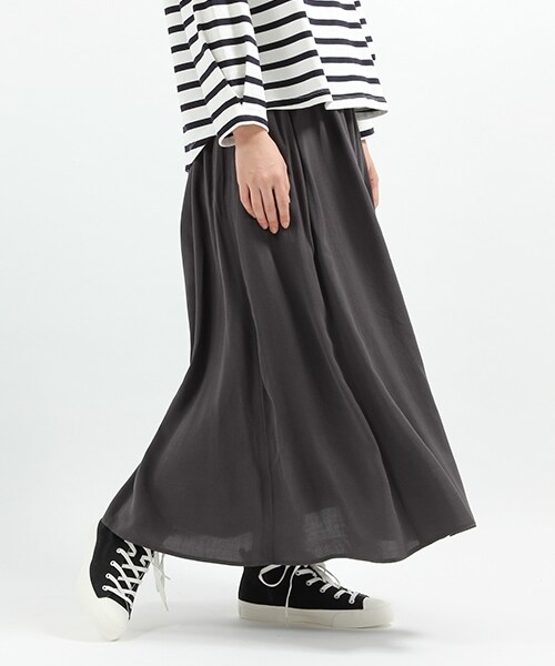 studio CLIP（スタディオクリップ）の「[days]フレアマキシスカート（スカート・スモーク/アイボリー/ベージュ/カーキ）」の13枚目の写真