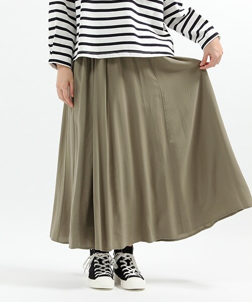 studio CLIP（スタディオクリップ）の「[days]フレアマキシスカート（スカート・スモーク/アイボリー/ベージュ/カーキ）」の15枚目の写真