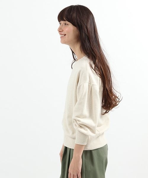 studio CLIP（スタディオクリップ）の「カラー杢裏毛パフスリーブプルオーバー（トップス・杢グレー/杢チャコール/杢オートミール/杢ブルー）」の7枚目の写真