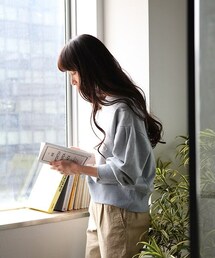 studio CLIP | カラー杢裏毛パフスリーブプルオーバー(トップス)