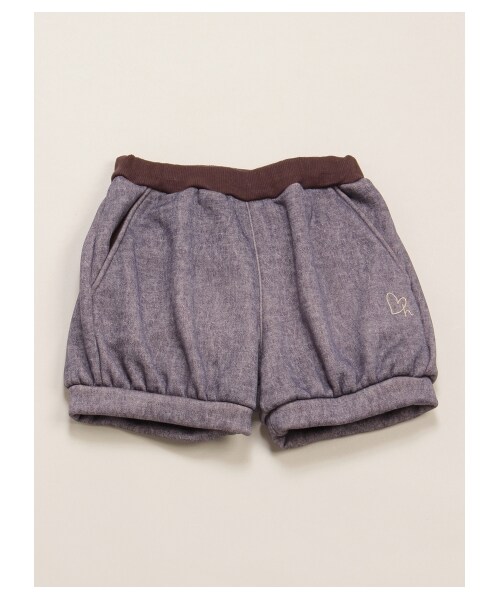 HAKKA KIDS(ハッカキッズ)の「バニラ起毛キュロット(パンツ・レディース・ブラウン/ネイビー・130/140)」の1枚目の写真