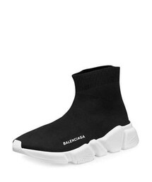 BALENCIAGA | Balenciaga Stretch-Mesh High-Top Sneaker, Noir(スニーカー)