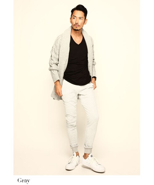 THE STRAND(ストランド)の「THE STRAND(ストランド)【メンズ】ウールニットガウン(その他アウター・メンズ・ホワイト/ネイビー/グレー・S-M/M-L)」の5枚目の写真