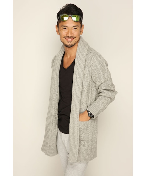 THE STRAND(ストランド)の「THE STRAND(ストランド)【メンズ】ウールニットガウン(その他アウター・メンズ・ホワイト/ネイビー/グレー・S-M/M-L)」の3枚目の写真