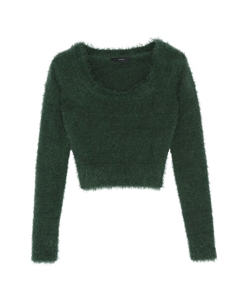 EMODA(エモダ)の「シャギーコンパクトニット(トップス・レディース・ホワイト/ブラック/グリーン/ネイビー・F)」の3枚目の写真