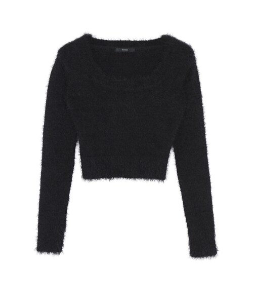 EMODA(エモダ)の「シャギーコンパクトニット(トップス・レディース・ホワイト/ブラック/グリーン/ネイビー・F)」の2枚目の写真