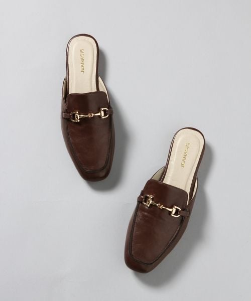 JEANASIS（ジーナシス）の「ビットツキスリッパ（シューズ・ブラック()/ブラウン()）」の2枚目の写真