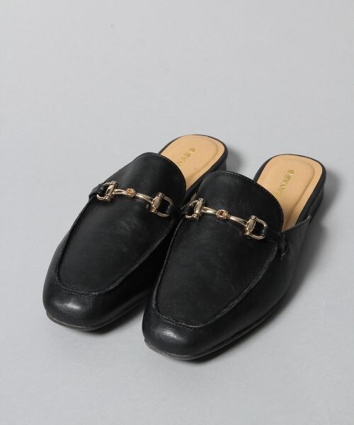 JEANASIS（ジーナシス）の「ビットツキスリッパ（シューズ・ブラック()/ブラウン()）」の3枚目の写真