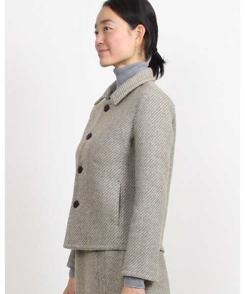 45rpm ウールジャケット 赤/size2 45R 45R/45rpm サイズ2 ウール カルゼ二重織 ジャケット ワイン