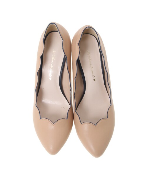 31 Sons de mode（トランテアン　ソン　ドゥ　モード）の「〔2017春 WEB先行販売〕≪新作≫スカラップチャンキーパンプス（シューズ・レディース・ブラック/シルバー/ベージュ・S/M/L）」の12枚目の写真