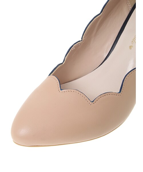 31 Sons de mode（トランテアン　ソン　ドゥ　モード）の「〔2017春 WEB先行販売〕≪新作≫スカラップチャンキーパンプス（シューズ・レディース・ブラック/シルバー/ベージュ・S/M/L）」の10枚目の写真