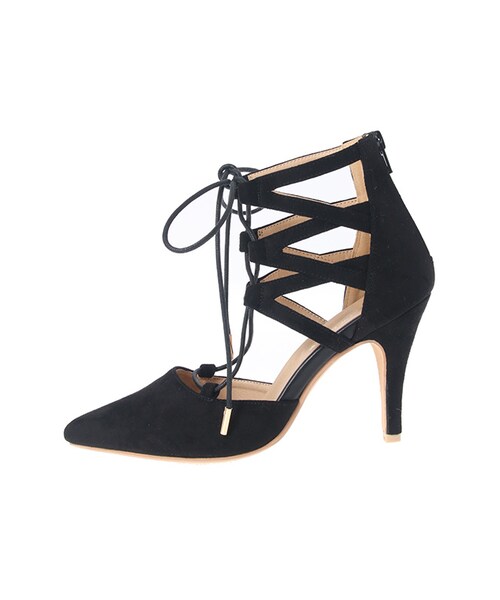 31 Sons de mode（トランテアン　ソン　ドゥ　モード）の「〔2017春 WEB先行販売〕≪新作≫レースアップパンプス（シューズ・レディース・ブラック/キャメル・S/M/L）」の4枚目の写真
