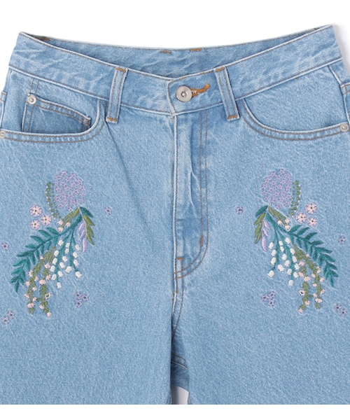 PAGEBOY(ページボーイ)の「【PAGEBOY】刺繍入りスリムテーパード PAGEBOY(ページボーイ)の「【PAGEBOY】刺繍入りスリムテーパード