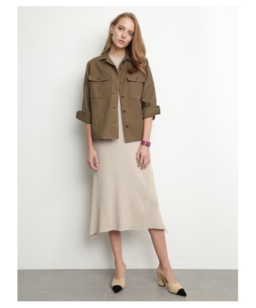 【美品】Mila Owen ブラック Aラインニットワンピース ミラ オーウェン Mila Owen ニットドッキングAラインワンピース