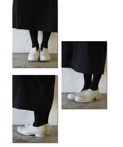 Portaille（ポルタユ）の「**S u K i M a-スキマ-別注** Portaille ポルタユ　F05スリッポン・クラッキングレザー　#ホワイト　【送料無料】（その他シューズ・レディース・その他）」の2枚目の写真