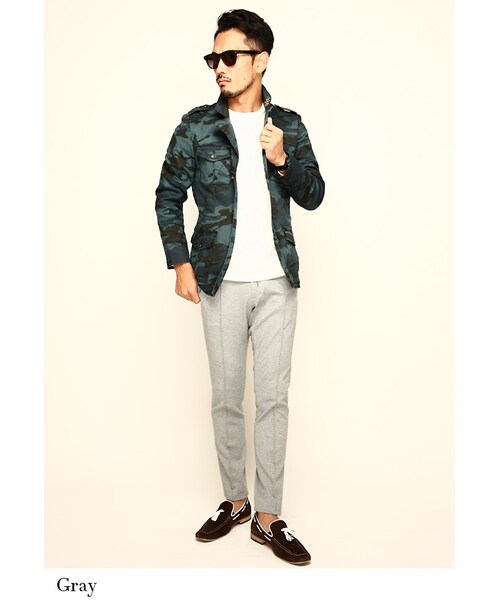 THE STRAND（ストランド）の「THE STRAND(ストランド) センタープリーツ度詰めジャージパンツ（スラックス・メンズ・ブラック/グレー/チャコール・S/M/L）」の3枚目の写真