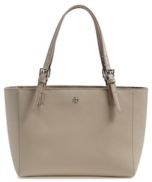 TORY BURCH | Tory Burch 'Small York' Saffiano Leather Buckle Tote - Grey(トートバッグ)