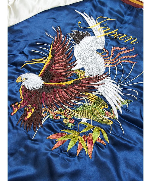 JACKROSE リバーシブル スカジャン MA-1 刺繍 L JACKROSE（ジャックローズ）の「中綿入り刺繍リバーシブルスカジャン